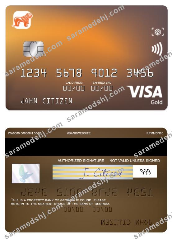 Georgia Bank of Georgia visa gold card